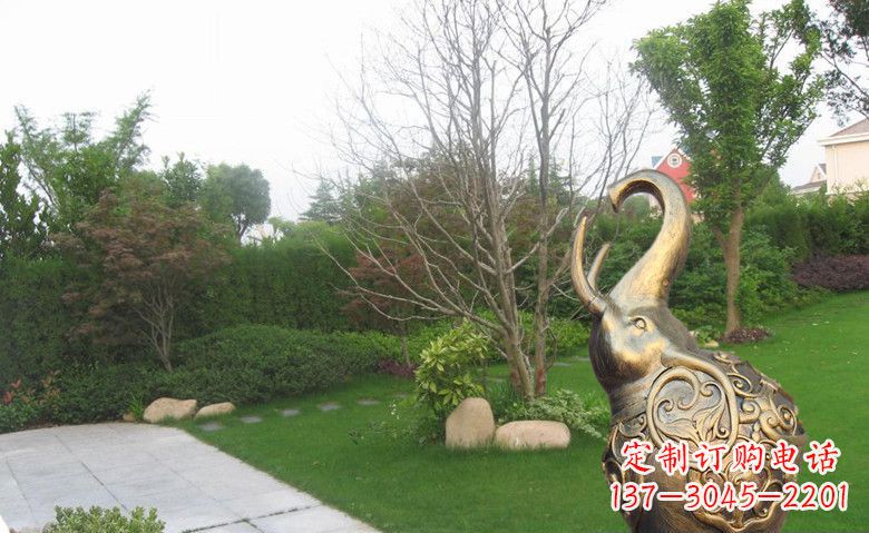 绵阳公园抽象小象动物铜雕