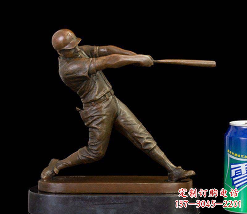 绵阳风采动人的人物铜雕棒球雕塑
