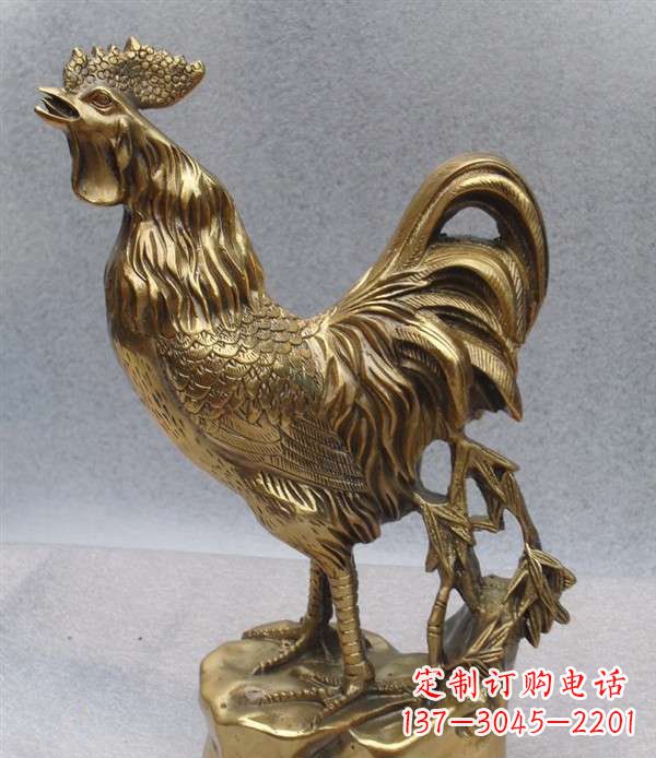 绵阳经典公鸡铜雕