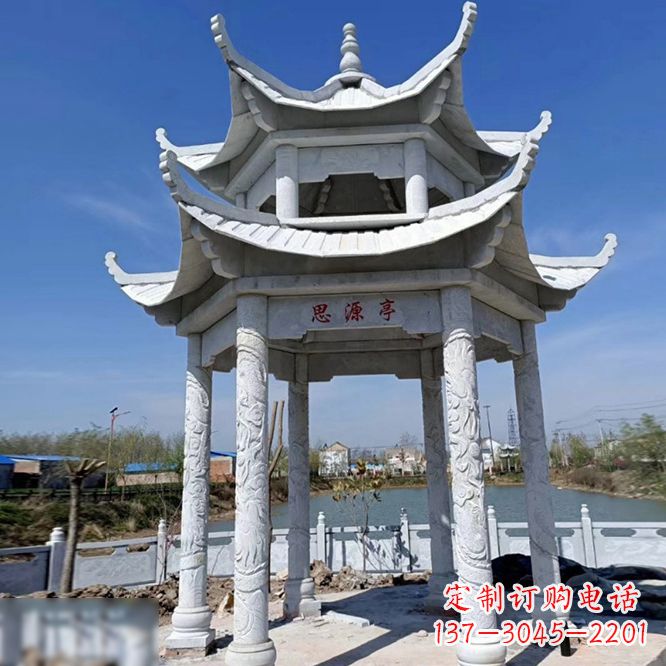 绵阳公园大理石凉亭