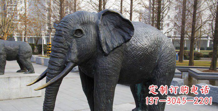 绵阳公园大象动物雕塑