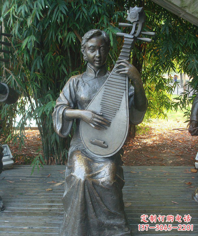 绵阳精美绝伦的琵琶女郎铜雕