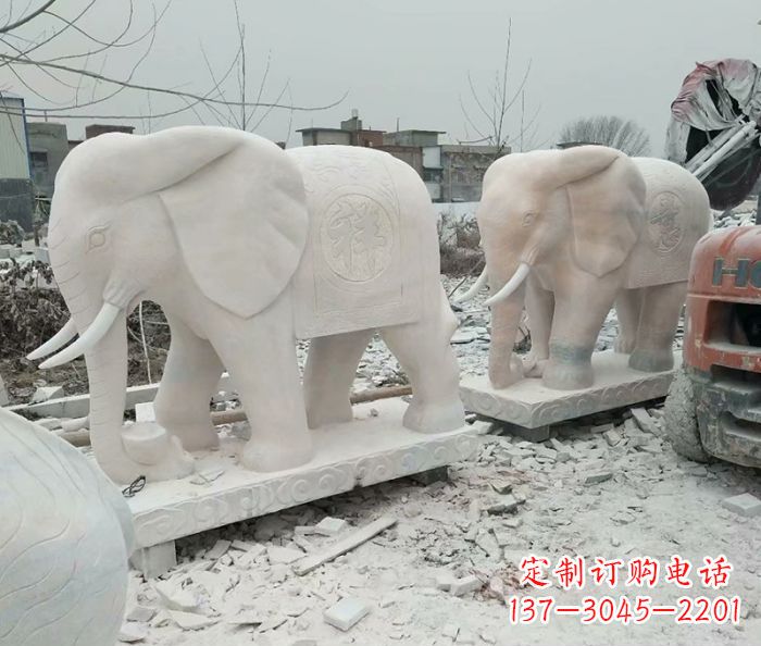 绵阳公园动物大象石雕 (5)