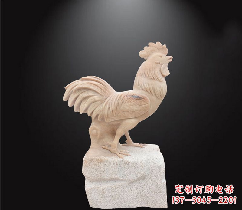 绵阳公园动物公鸡石雕