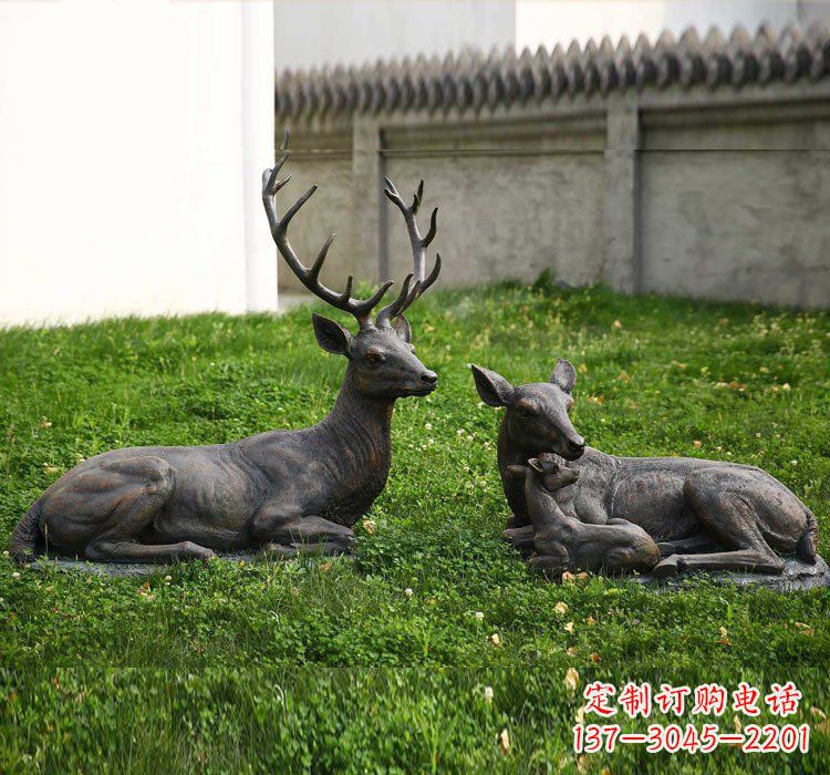绵阳精美梅花鹿铜雕