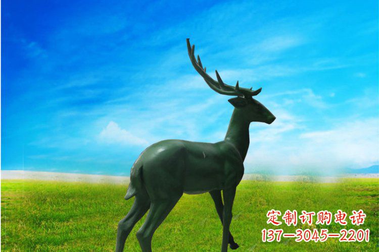 绵阳中领雕塑 | 公园动物梅花鹿铜雕