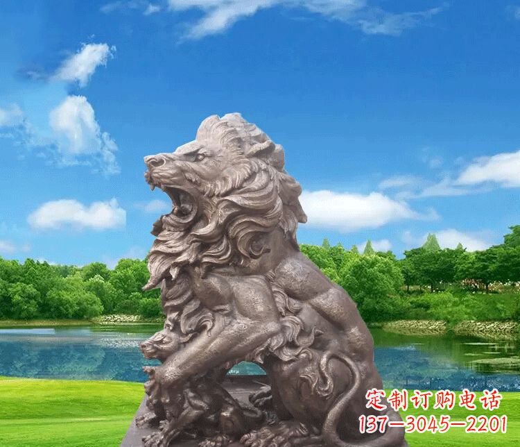 绵阳高贵雄毅的狮子铜雕