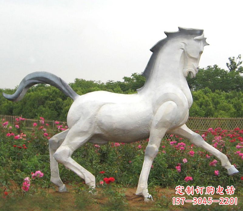 绵阳中领雕塑精致的动物石雕马