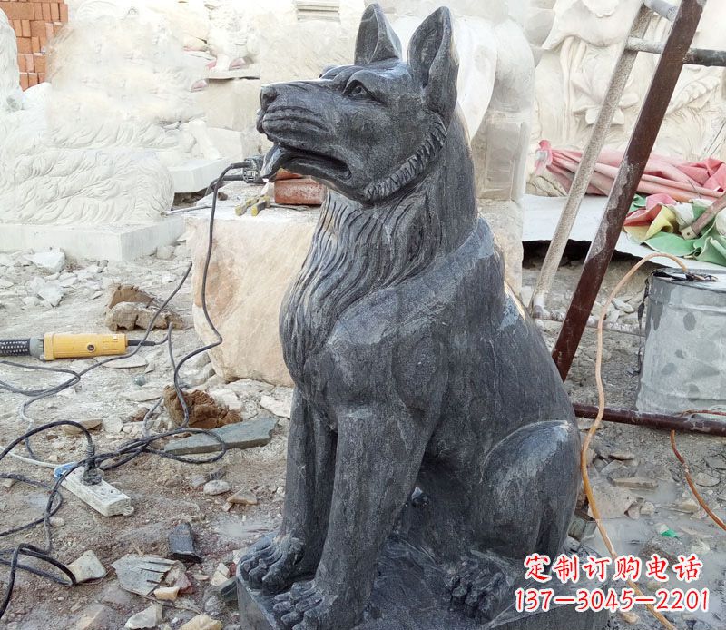 绵阳公园动物石雕狗雕塑