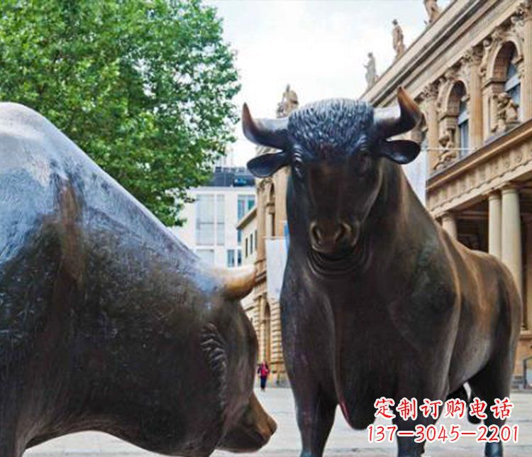 绵阳公园动物铜雕小牛
