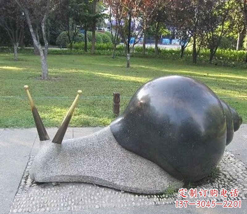 绵阳公园动物蜗牛景观石雕
