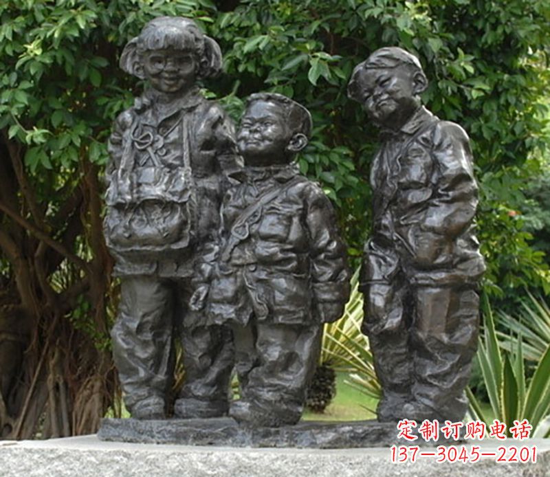 绵阳中领雕塑可爱儿童铜雕欣赏