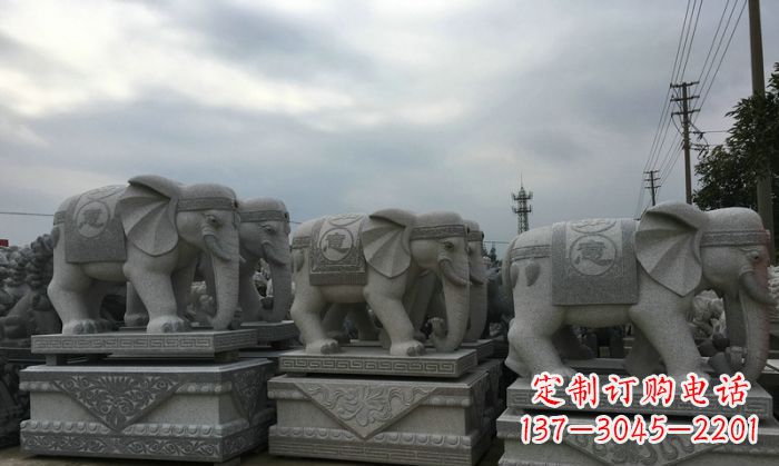 绵阳公园仿古大象动物石雕