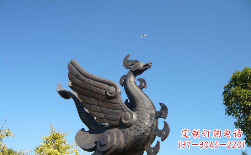 绵阳艺术雕塑 | 公园凤凰铜雕