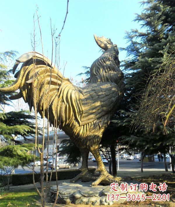 绵阳艺术级公鸡大型铜雕