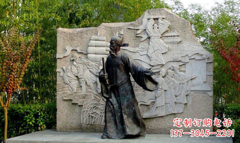 绵阳海瑞古代名人铜雕领雕塑定制