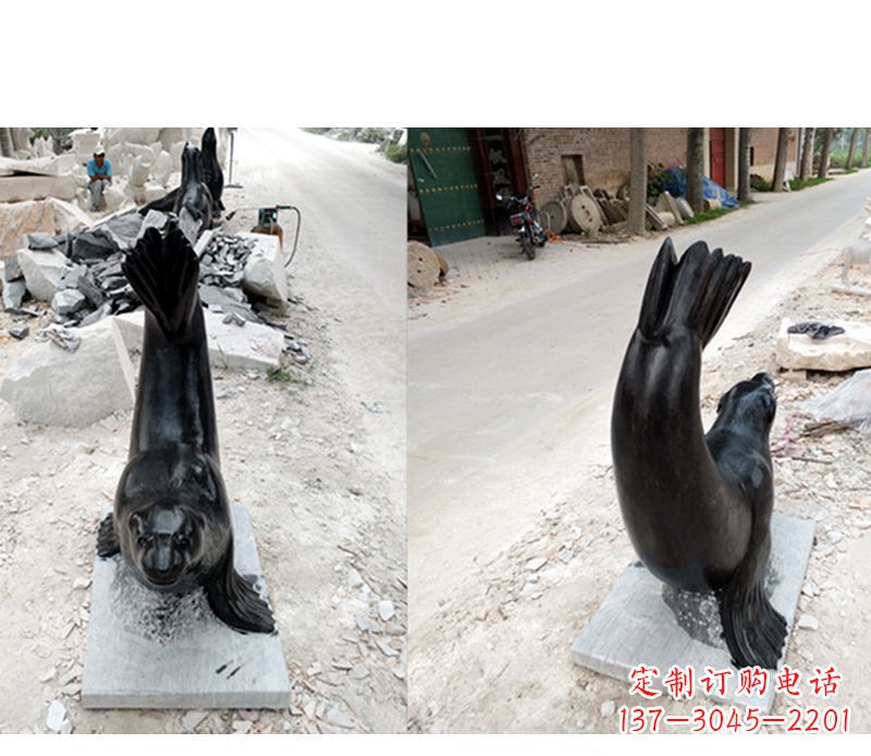 绵阳公园海豚景观石雕
