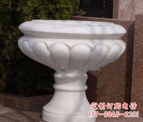 绵阳公园汉白玉花盆石雕