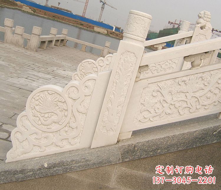 绵阳公园汉白玉栏板景观石雕 (2)