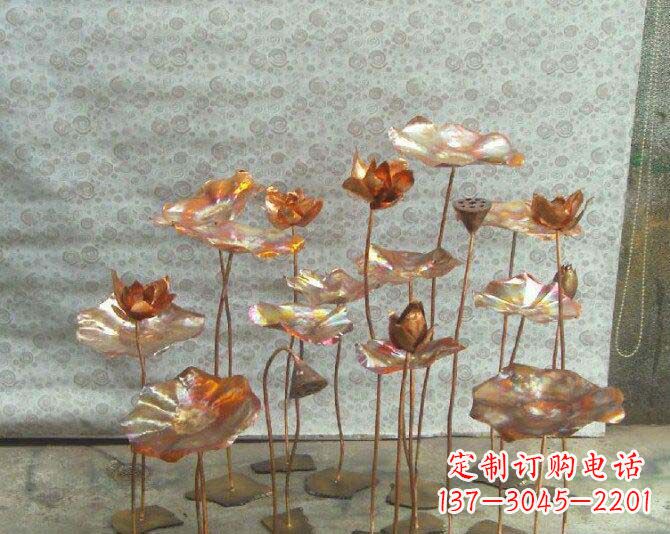 绵阳公园荷花景观铜雕