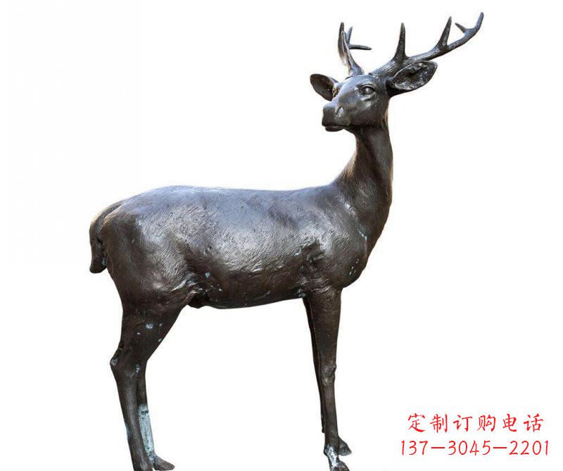 绵阳铜雕回头鹿动物雕塑