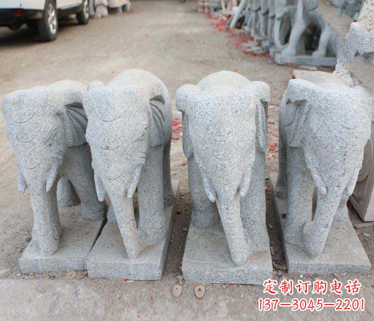 绵阳公园吉祥如意大象动物石雕