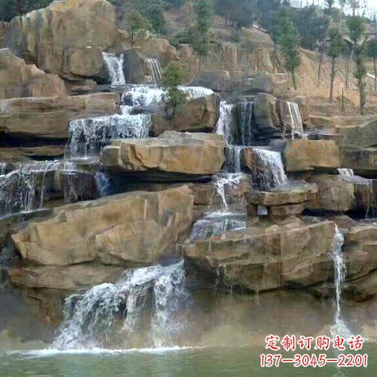 绵阳中领雕塑公园假山流水景观雕塑