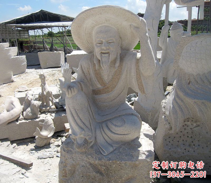 绵阳公园姜太公石雕