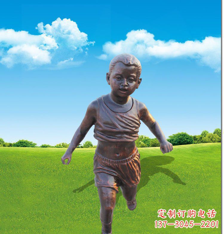 绵阳优雅玻璃钢仿铜儿童雕塑