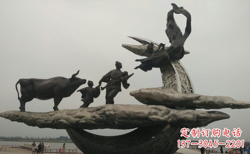 绵阳非凡爱恋不锈钢牛郎织女雕塑