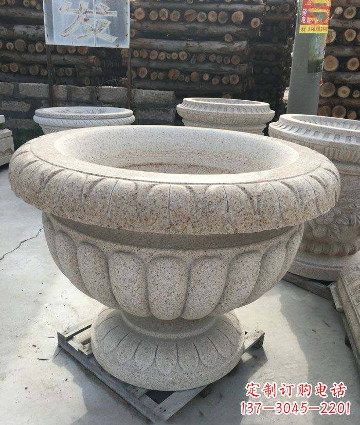 绵阳高质量大理石花盆石雕