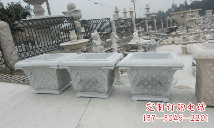 绵阳精美的大理石花盆雕塑