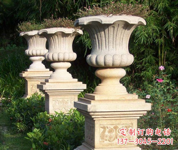 绵阳高质量大理石花盆石雕