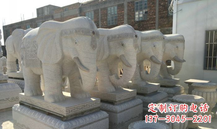 绵阳缅甸大理石缅甸大象雕塑