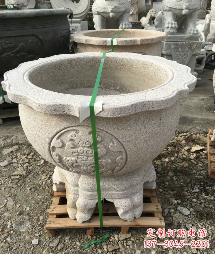 绵阳高品质大理石水缸雕塑