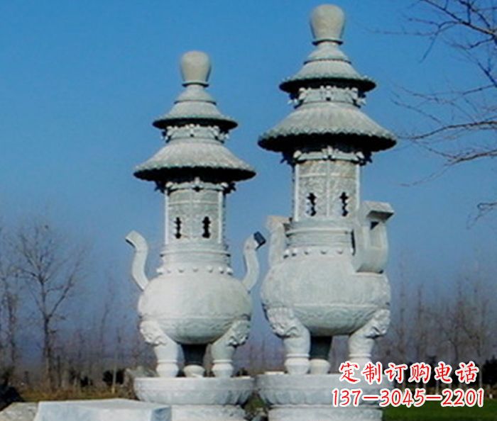 绵阳公园景观仿古石雕香炉
