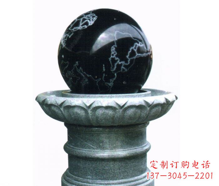 绵阳公园景观风水球喷泉石雕 (3)