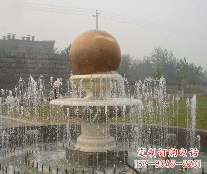 绵阳公园景观风水球喷泉石雕