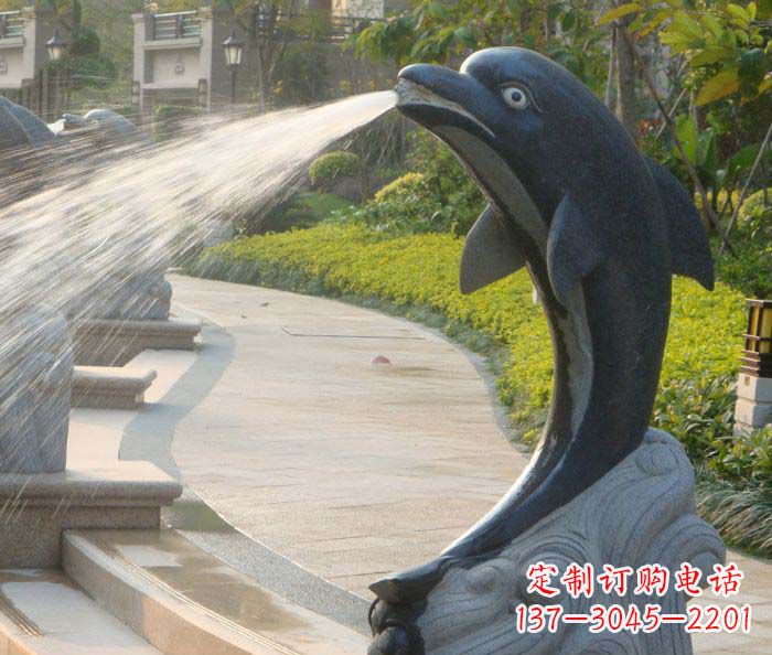 绵阳现代公园景观海豚雕塑
