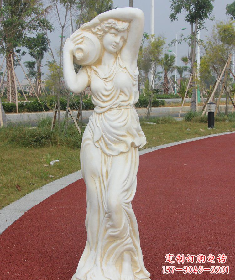绵阳公园景观汉白玉仕女石雕