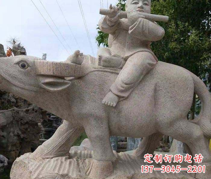 绵阳典雅优美的牧童石雕