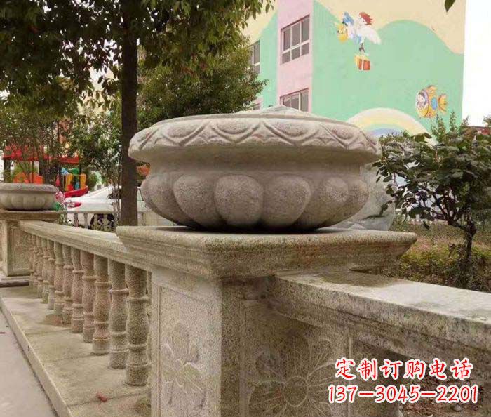 绵阳公园景观砂岩花盆石雕