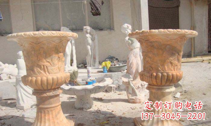 绵阳红花盆石雕艺术雕塑