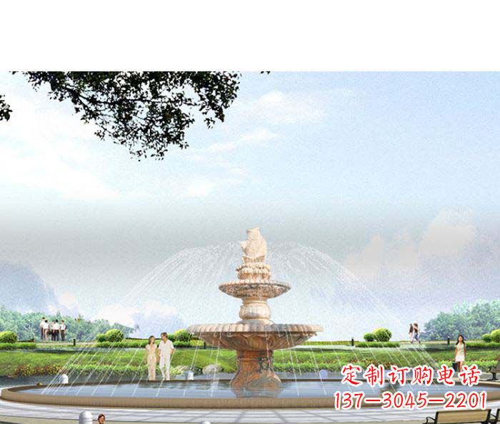 绵阳精美玉鲤鱼雕塑 精良景观装置