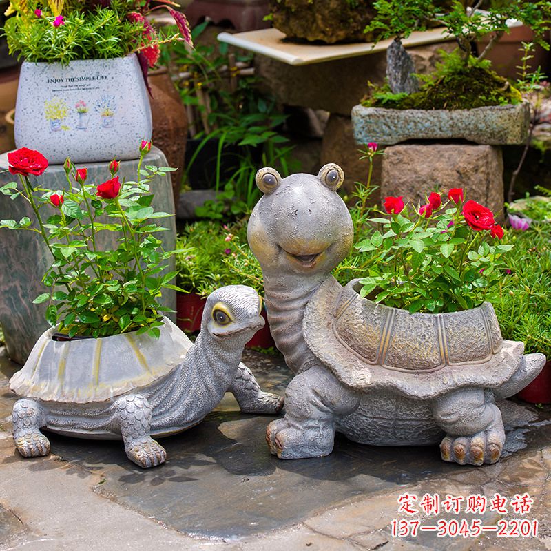 绵阳铸铁乌龟花盆雕塑