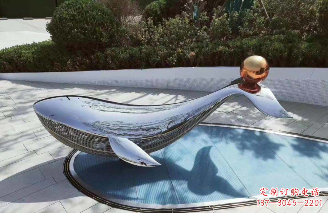 绵阳新颖独特的镜面不锈钢海豚雕塑