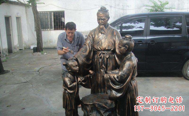绵阳精美铜雕—中领雕塑孔融让梨景观雕塑定制