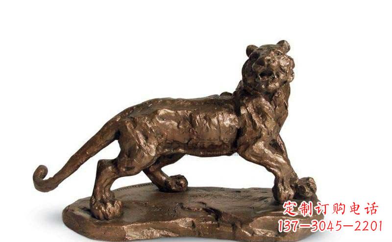 绵阳公园老虎动物铜雕