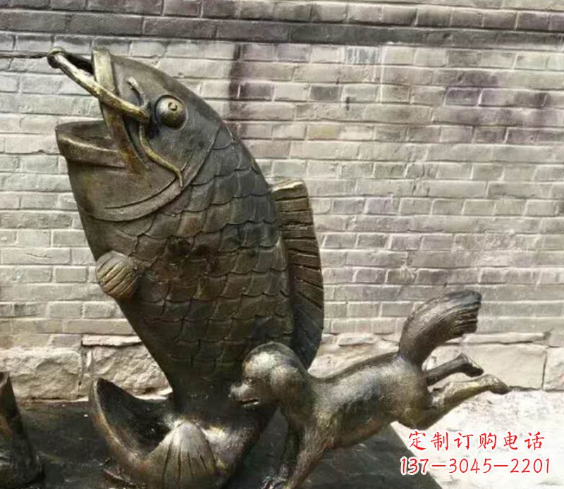 绵阳优雅艺术的鲤鱼铜雕