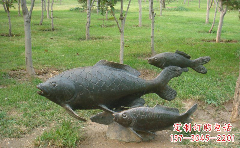 绵阳中领雕塑手工制作铜鲤鱼雕塑
